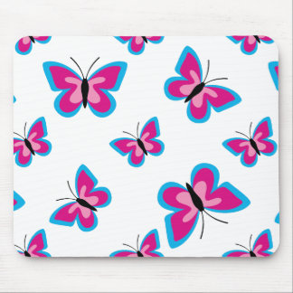 Tapis De Souris Motif papillon rose bleu