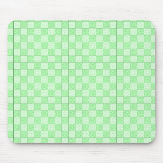 Tapis De Souris Motif Patchwork Vert (Devant)