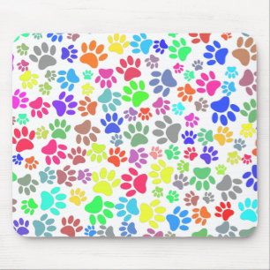 Tapis De Souris Motif Paw Chiot Coloré