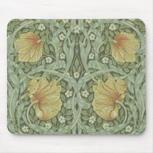 Tapis De Souris Motif Pimpernel (par William Morris) (Devant)