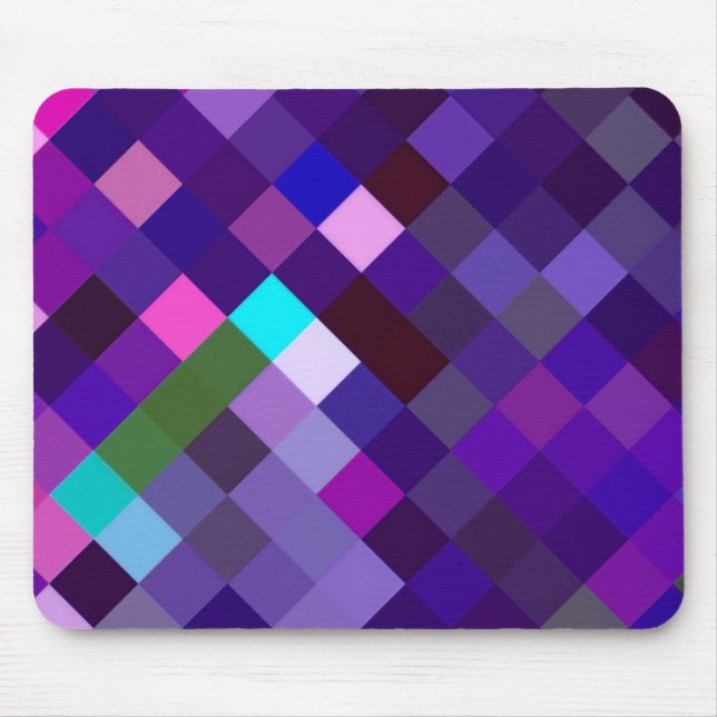 Tapis De Souris Motif Pixelé - Violet (Devant)