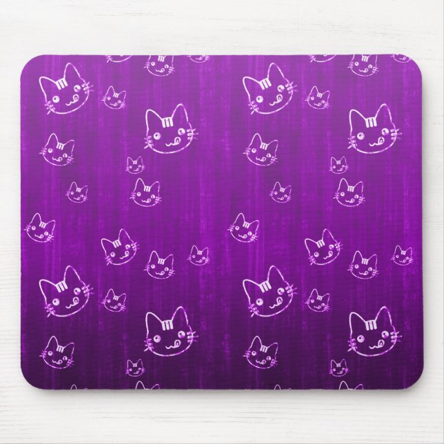 Tapis De Souris Motif pourpre japonais mignon frais de neko de (Devant)