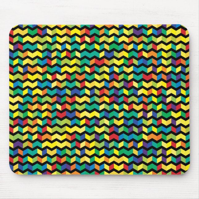 Tapis De Souris Motif Prismatic Chevrons (Devant)
