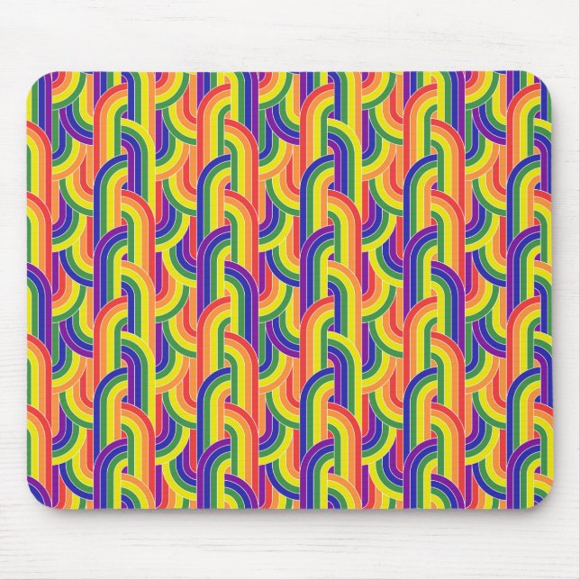 Tapis De Souris Motif Rainbow moderne (Devant)