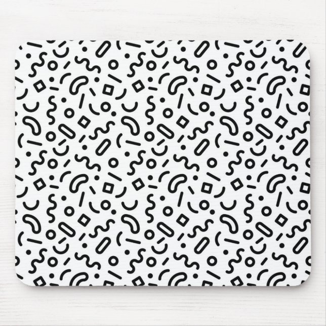 Tapis De Souris Motif Retro Squiggle (Devant)