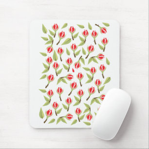 Tapis De Souris Motif Rose Rouge