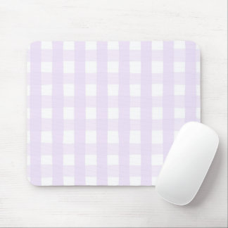Tapis De Souris Motif sans couture à carreaux gingham lilas peint
