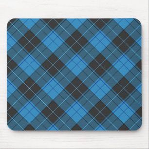 Tapis De Souris Motif simple tartan en bleu foncé...
