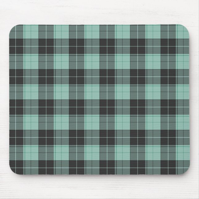 Tapis De Souris Motif simple tartan en turquoise (Devant)