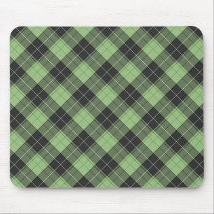 Tapis De Souris Motif simple tartan en vert clair