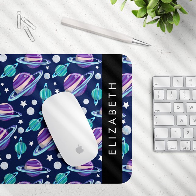 Tapis De Souris Motif spatial, Planètes, Étoiles, Galaxie, Votre n (Créateur téléchargé)