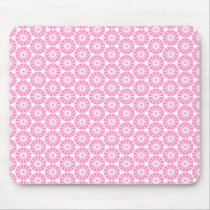 Tapis De Souris Motif Star Wheel - Rose on White