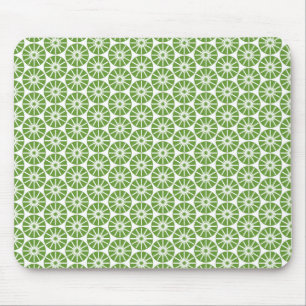 Tapis De Souris Motif Star Wheel - Vert sur Blanc