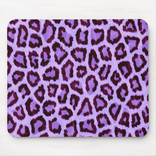 Tapis De Souris Motif tendance de léopard violet (Devant)