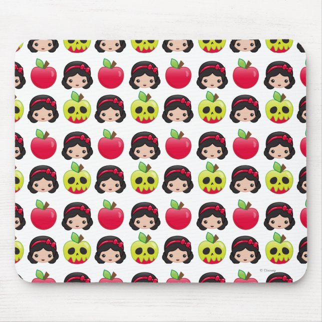 Tapis De Souris Motif terrestre Emoji Blanche Neige (Devant)