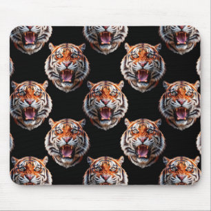 Tapis De Souris Motif Tiger - Noir