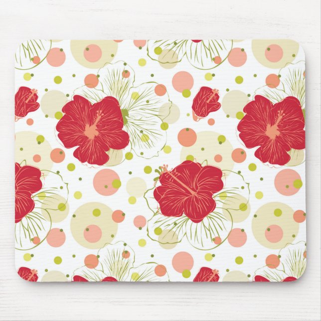 Tapis De Souris Motif tiré par la main de ketmie (Devant)