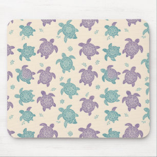 Tapis De Souris Motif Tortue Mandala Pastel
