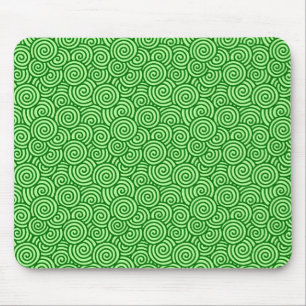 Tapis De Souris motif tourbillon japonais - vert de pin et de chau