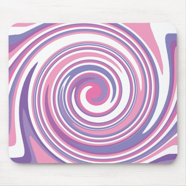 Tapis De Souris Motif tourbillon rose et violet (Devant)