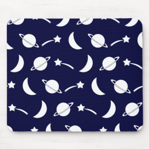 Tapis De Souris Motif transparent avec objets spatiaux