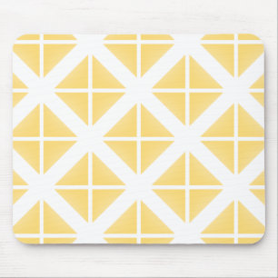 Tapis De Souris Motif triangle à la mode jaune