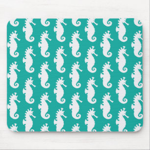 Tapis De Souris Motif turquoise 1 d'hippocampe