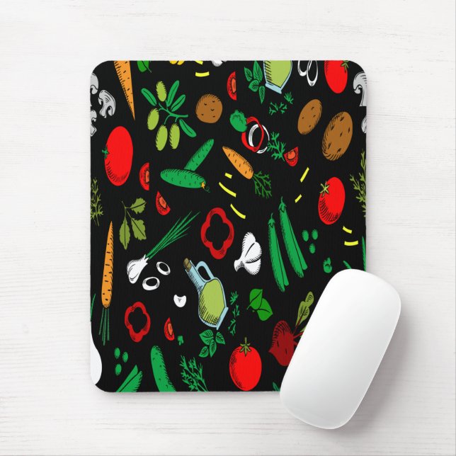 Tapis De Souris Motif végétal multicolore (Avec souris)