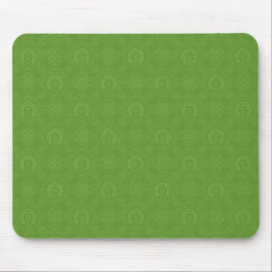 Tapis De Souris Motif vert chanceux d'icônes