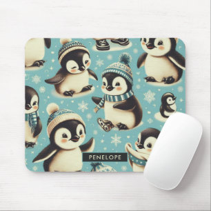 Tapis De Souris Motif vintage Cute Penguin
