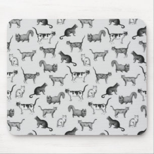 Tapis De Souris Motif vintage de chats