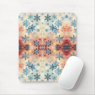 Tapis De Souris Motif vintage de flocons de neige - Mousepad