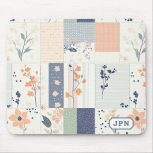 Tapis De Souris Motif vintage en écorce florale - Pastel (4)