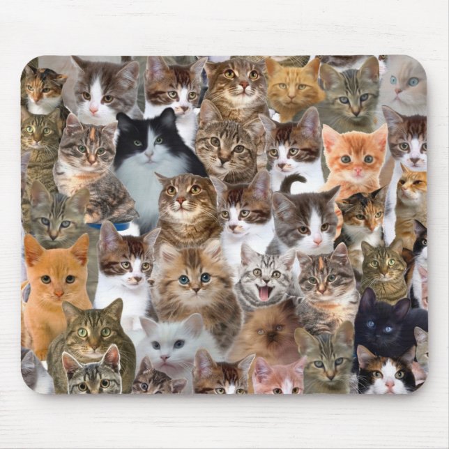 Tapis De Souris Motif Visages de chat (Devant)
