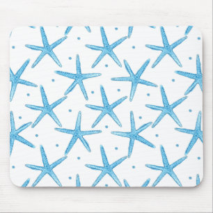 Tapis De Souris Motif Watercolor Blue Sea Stars