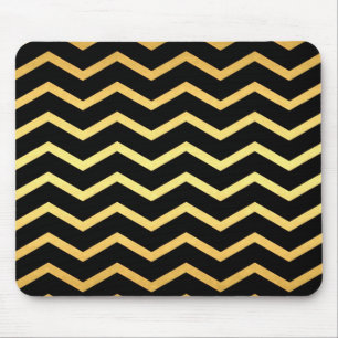 Tapis De Souris Motif Zag Gold et Black Zig