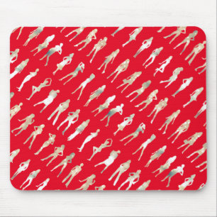 Tapis De Souris Motifs de filles en silhouette de mode mignonne