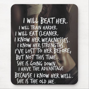 Tapis De Souris Motivation de l'entraînement des femmes, je vais b