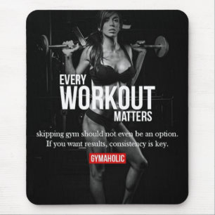 Tapis De Souris Motivation des femmes - Chaque entraînement compte