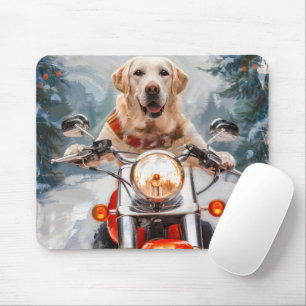 Tapis De Souris Moto à chiens Labrador Noël