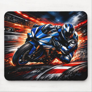 Tapis de souris moto de course