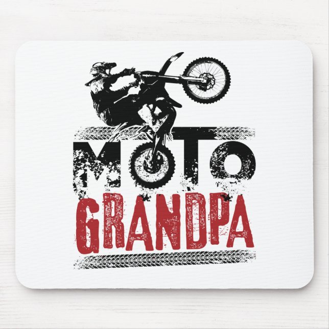 Tapis De Souris Moto Grandpa Motocross BMS Dirt Bike (Devant)