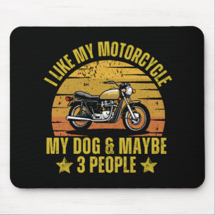 Tapis De Souris Motocyclette de chien