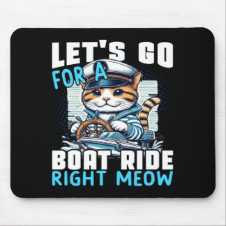 Tapis De Souris Motor boats cat captain speed boat owner cats
