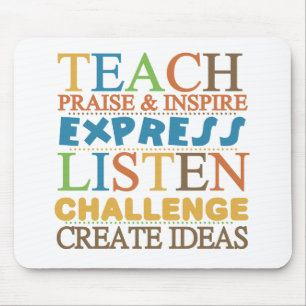 Tapis De Souris Mots de professeur à vivre Byy