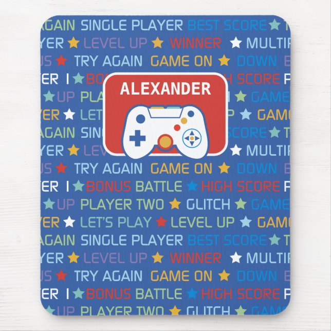 Tapis De Souris Mots du jeu vidéo (Devant)