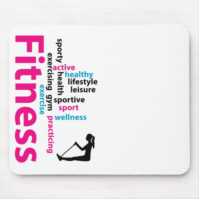 Tapis De Souris Mots fitness (Devant)