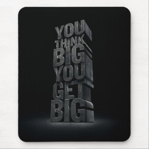 Tapis De Souris Mots Motivationnels - Pensez Gros, Obtenez Gros