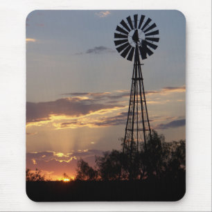 Tapis De Souris Moulin à vent occidental du Texas