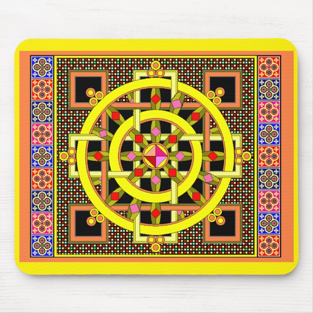 Tapis de souris moulu de roue de gemme (Devant)